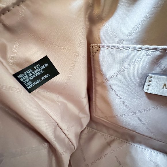 Michael Kors Avril Small Top Zip Satchel Shoulder Crossbody Bag Light Cream - Picture 9 of 11